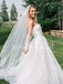 Elegant Strapless A-line Lace applique Wedding Dresses, DB0254
