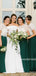 New Arrival Two-piece Short Sleeve Lace Chiffon Long Bridesmaid Dresses, SW1212