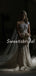 Pretty One-shoulder Lace Mermaid With Train Appliques Long Wedding Dresses Evening Dresses, WD1123