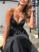 Elegant V-neck Spaghetti straps A-line Prom Dresses,SW1762