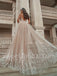 Elegant V-neck  Sleeveless A-line tulle Wedding Dresses,DB0275