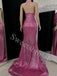 Sexy Halter Side slit Mermaid Prom Dresses,SW1755