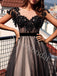 Elegant V-neck Cap sleeves A-line Prom Dresses,SW1777