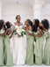 Mismatched Off-shoulder Sweetheart Mermaid Elegant Simple Pretty Long Bridesmaid Dresses,SWE1319