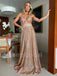 Sexy V-neck Sleeveless Side slit A-line Simple Prom Dresses ,SW1299