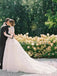 Elegant Long sleeves A-line Lace applique Wedding Dresses, DB0256