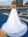 Elegant V-neck Long sleeves A-line Lace applique Wedding Dresses,DB0291