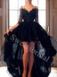 Elegant Off shoulder High-low A-line Prom Dresses,SWW1758
