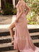 Elegant Sweetheart Off shoulder Side slit Sheath Prom Dresses, SW1505