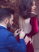 Elegant Long sleeves Strapless Mermaid Prom Dresses,SWW1756