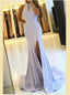 Sexy Halter Sleeveless Side slit Mermaid Prom Dresses,SW1845