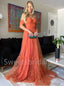 Elegant Sweetheart Off-shoulder Sleeveless A-line Prom Dresses , SW1316