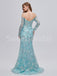 Elegant V-neck Off shoulder Mermaid Prom Dresses, SW1494