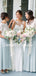 Charming Short Sleeve Lace Chiffom Party Dresses Long Bridesmaid Dresses, SW1118