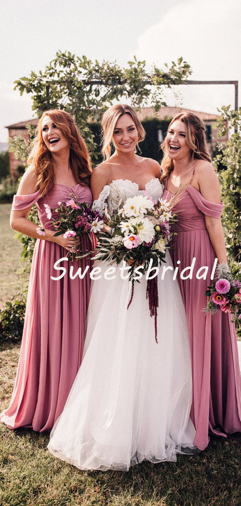 Simple Charming Off-shoulder Party Dresses Bridesmaid Dresses, SW1106