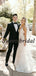 Pretty V-neck Mermaid Lace Tulle Spaghetti Strap Sleeveless Long Wedding Dresses Evening Dresses, WD1132