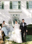 Elegant Long sleeves A-line Lace applique Wedding Dresses, DB0256
