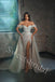 Elegant V-neck Off shoulder Side slit Sheath Long Prom Dress,SW1954