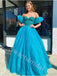Elegant Sweetheart Off shoulder A-line Prom Dresses,SW1864
