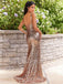 Simple Square Side slit Sleeveless Mermaid Prom Dresses , SW1308