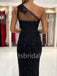 Elegant One shoulder Sleeveless Mermaid Prom Dresses, SW1522