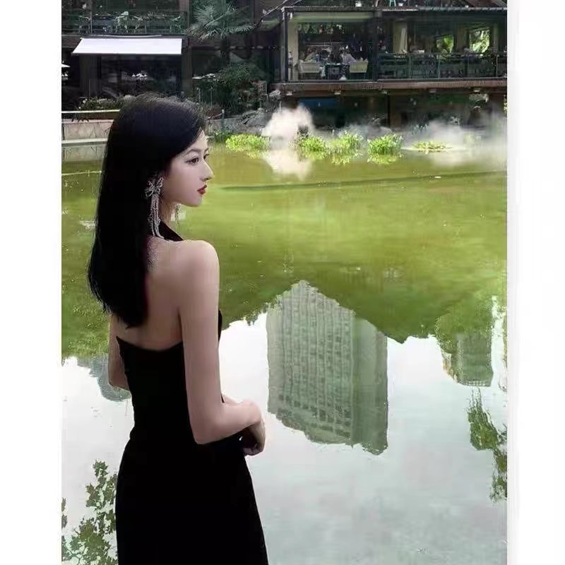 Sexy Halter Sweetheart Side slit Sheath Prom Dresses,SW1909