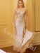 Sexy V-neck Sleeveless Side slit Sheath Long Prom Dress,SW1970