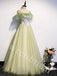 Elegant Off shoulder Sleeveless A-line Long Prom Dress,SW1980
