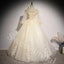 Elegant Long sleeves V-neck A-line Long Prom Dress,SW1940