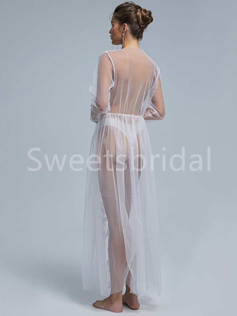 Sexy V-neck A-line Lace applique Wedding Dresses, DB0264