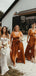 Pretty Mismatched V-neck Side Slit Long Bridesmaid Dresses, SW1040