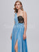 Sexy One shoulder Side slit A-line Prom Dresses, SW1492