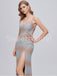 Sexy V-neck Spaghetti straps Side slit Mermaid Prom Dresses, SW1489