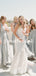 Charming V-neck Floor-length Party Dresses Long Bridesmaid Dresses, SW1119