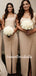 Charming Spaghetti Strap Sleeveless Side Slit Bridesmaid Dresses, SW1159