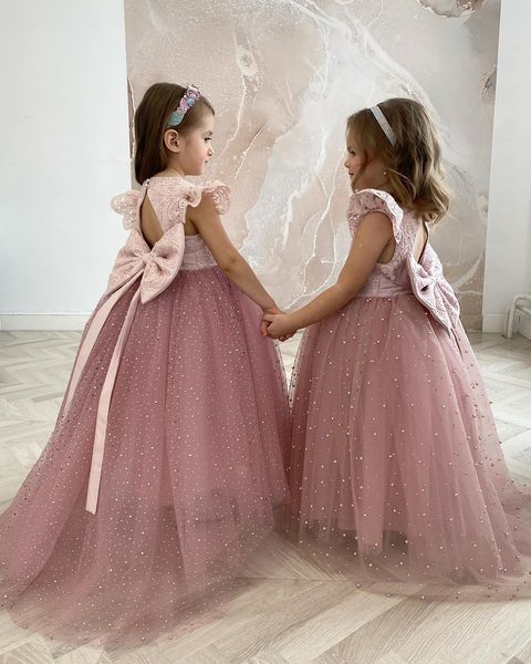 Lovely A-line Tulle Lace Flower Girl Dresses, FGS0032