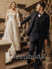 Elegant Off shoulder Long sleeves A-line Lace applique Wedding Dresses,DB0301
