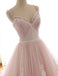 Elegant A Line Spaghetti Straps Sleeveless Long Wedding Dresses ,MD351