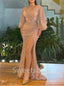 Elegant V-neck Long sleeves Side slit  Mermaid  Prom Dresses , SW1387