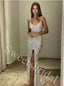 Elegant Sleeveless Scoop Side slit Mermaid Long Prom Dress,SW1973