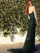 Sexy V-neck Side slit Sleeveless Mermaid Prom Dresses, SWE1342