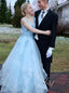 Elegant V-neck Sleeveless A-line Prom Dresses,SW1853