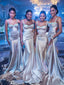 Newest Spaghetti Straps Simple Long Mermaid Bridesmaid Dresses,SWE1256