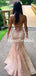 Simple V-neck Tulle Lace Mermaid Ball Gown Evening Party Prom Dresses,SW1140