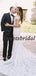 Pretty Straight Mermaid Vintage Open Back Long Wedding Dresses Evening Dresses, WD1134