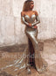 Elegant Off shoulder V-neck Side slit Mermaid Prom Dresses, SW1525