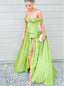 Sexy Sweetheart Off shoulder Side slit A-line Prom Dresses,SW1732