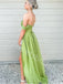 Sexy Sweetheart Off shoulder Side slit A-line Prom Dresses,SW1732
