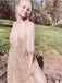Sexy Spaghetti straps V-neck Sleeveless A-line Prom Dresses,SW1832