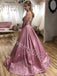 Sexy Square Sleeveless Simple A-line Prom Dresses,SW1719